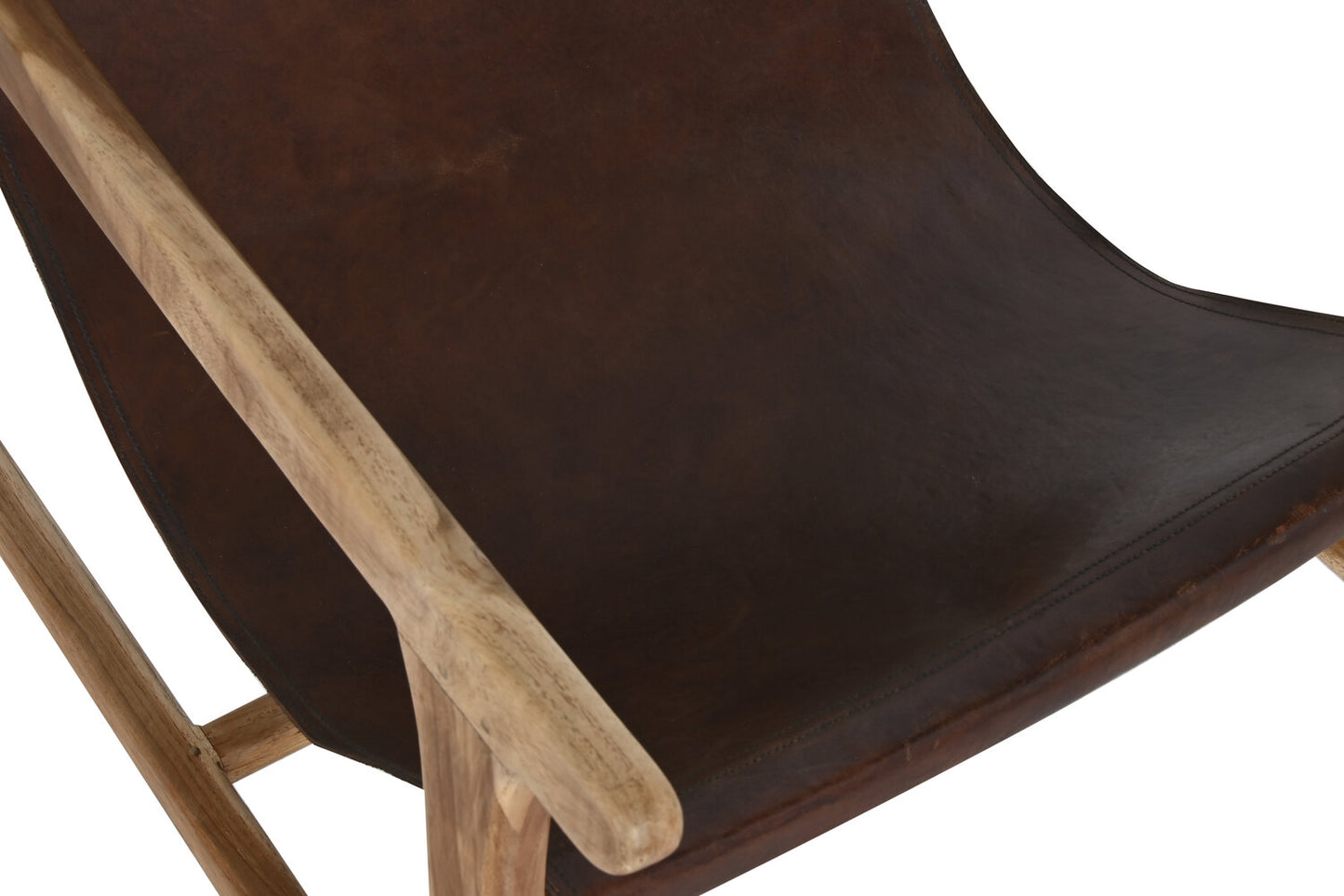 BUTACA TECA PIEL 68X86X86 CON REPOSACABEZAS