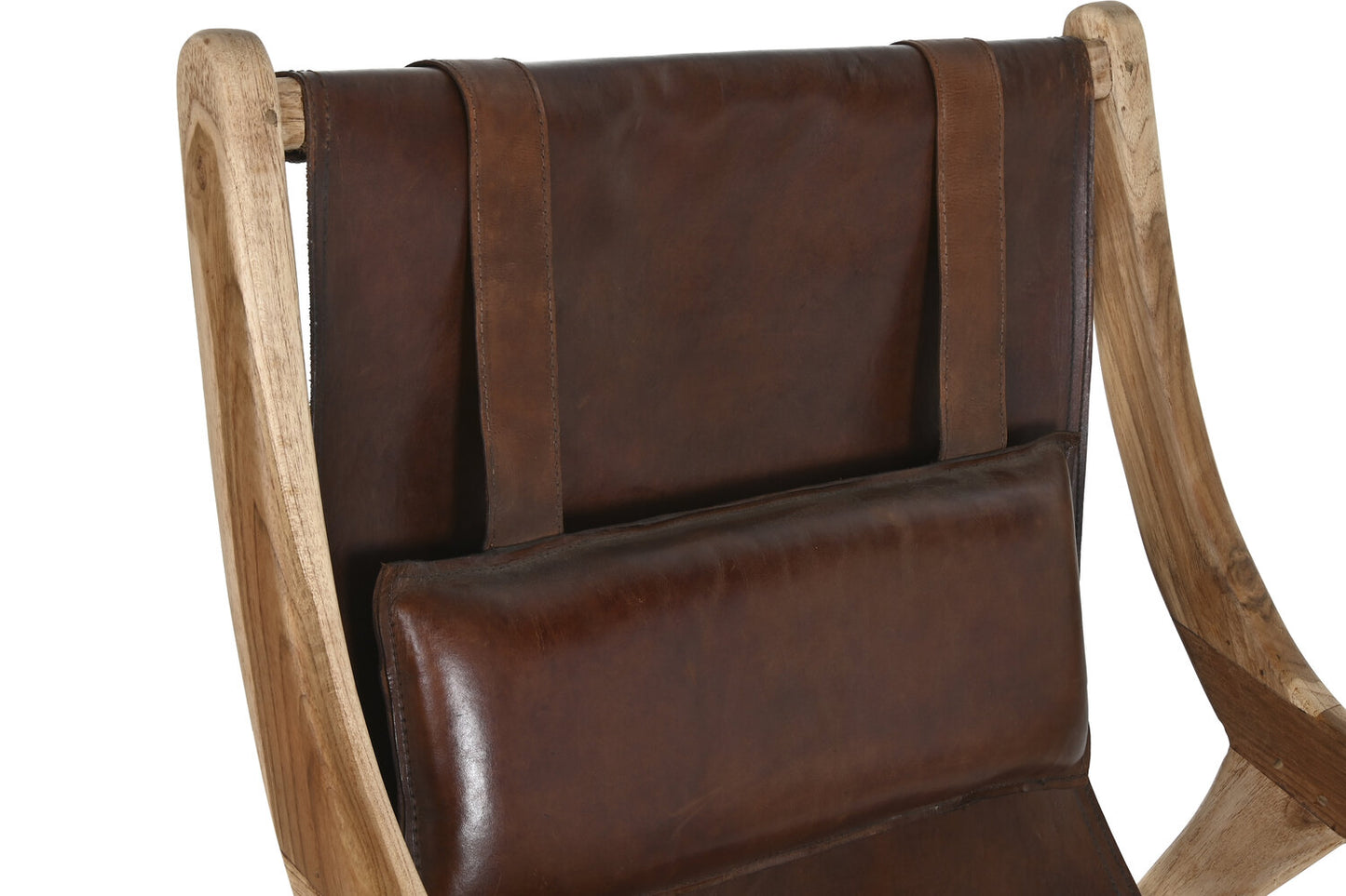 BUTACA TECA PIEL 68X86X86 CON REPOSACABEZAS