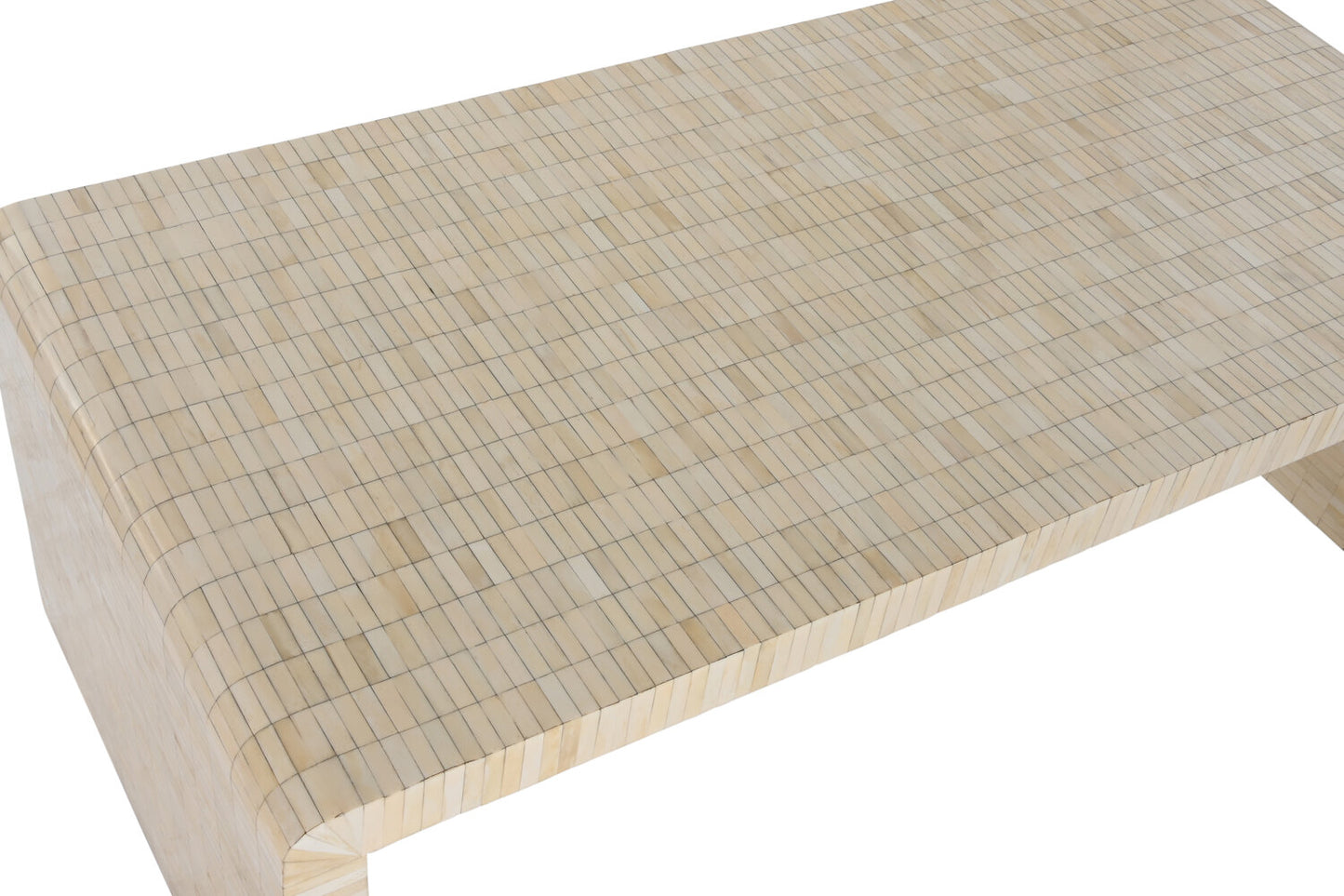 MESA CENTRO HUESO 128X61:5X47 TARACEA HECHO A MANO