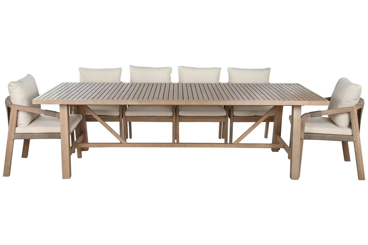 MESA COMEDOR SET 11 ACACIA 260X100X76 190:00 10 CO