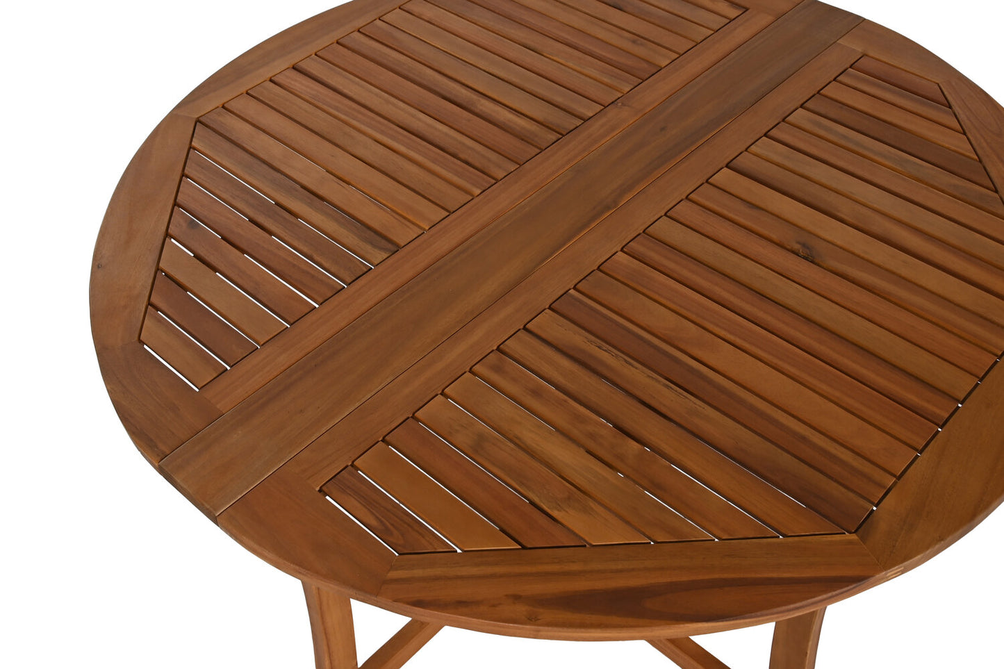 MESA REDONDA COMEDOR ACACIA 110X110X74 PLEGABLE