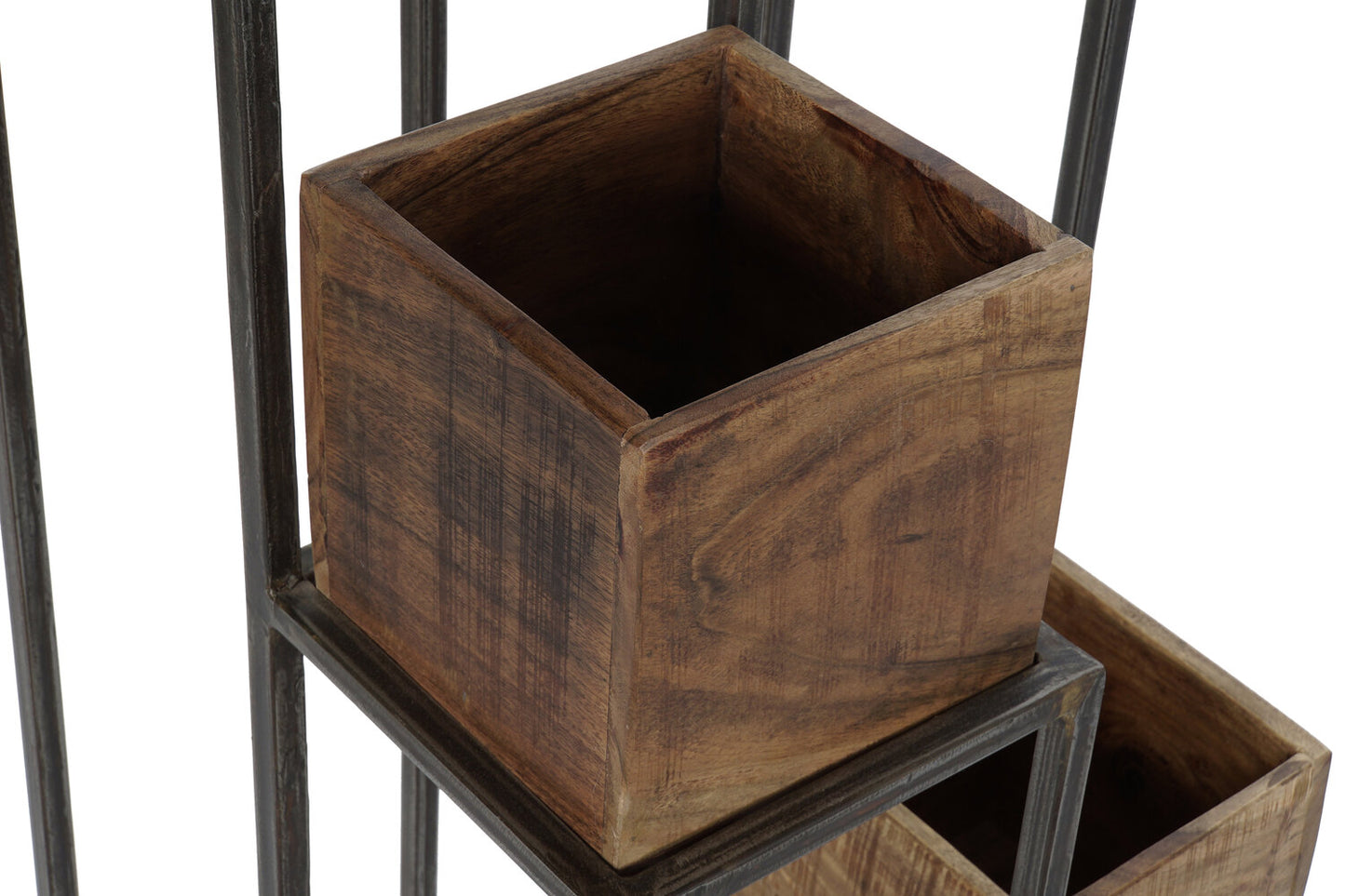 MACETERO MANGO METAL 40X40X120 MARRON