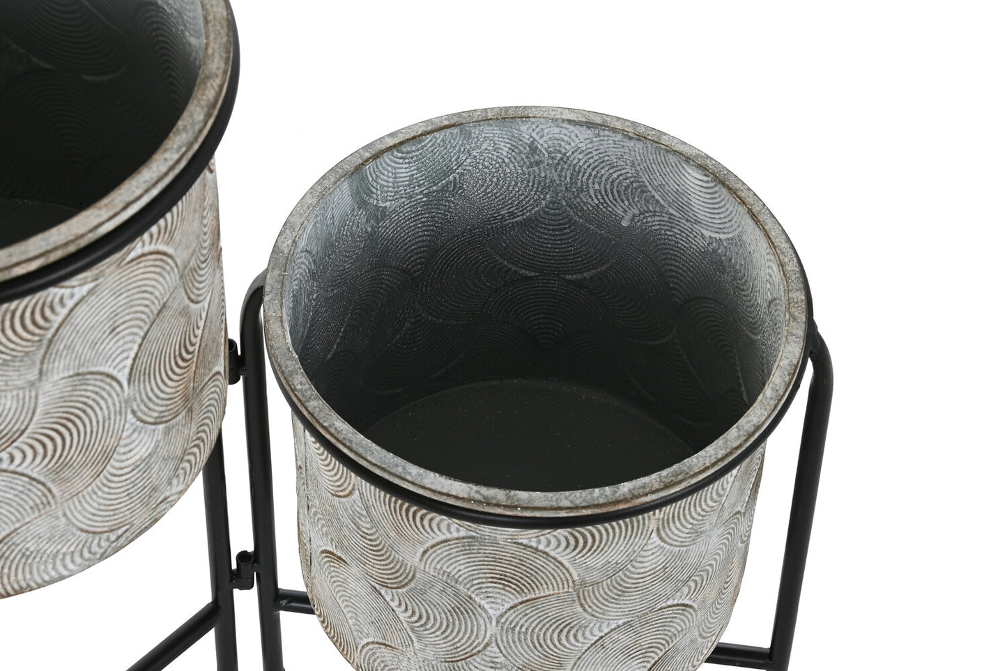 MACETERO METAL 82X25X81 DESGASTADO GRIS