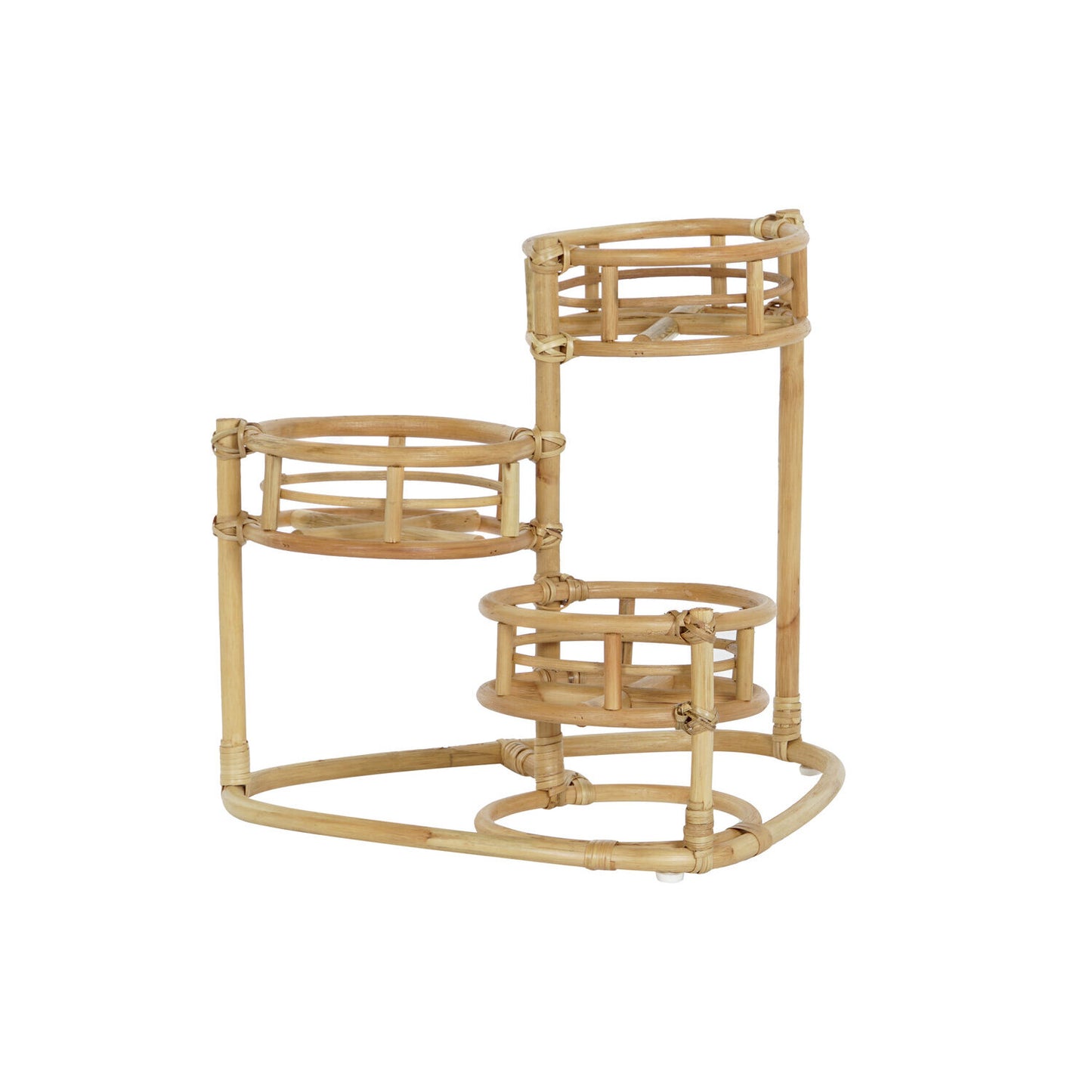 MACETERO RATAN 48X28X45 3 MACETAS NATURAL