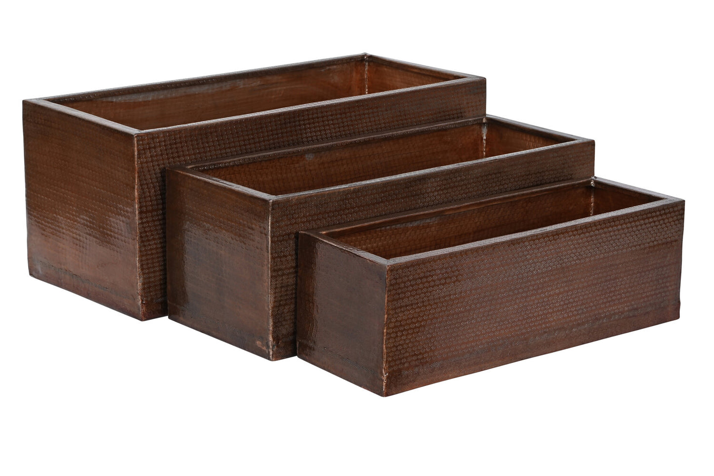 MACETERO SET 3 ALUMINIO 100X43X40 JARDINERA