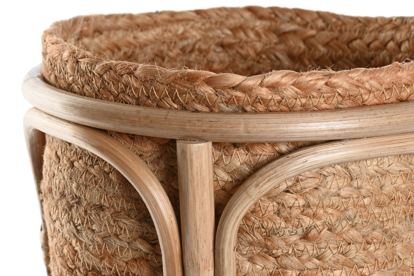 MACETERO SET 2 MIMBRE FIBRA 28X28X38 NATURAL