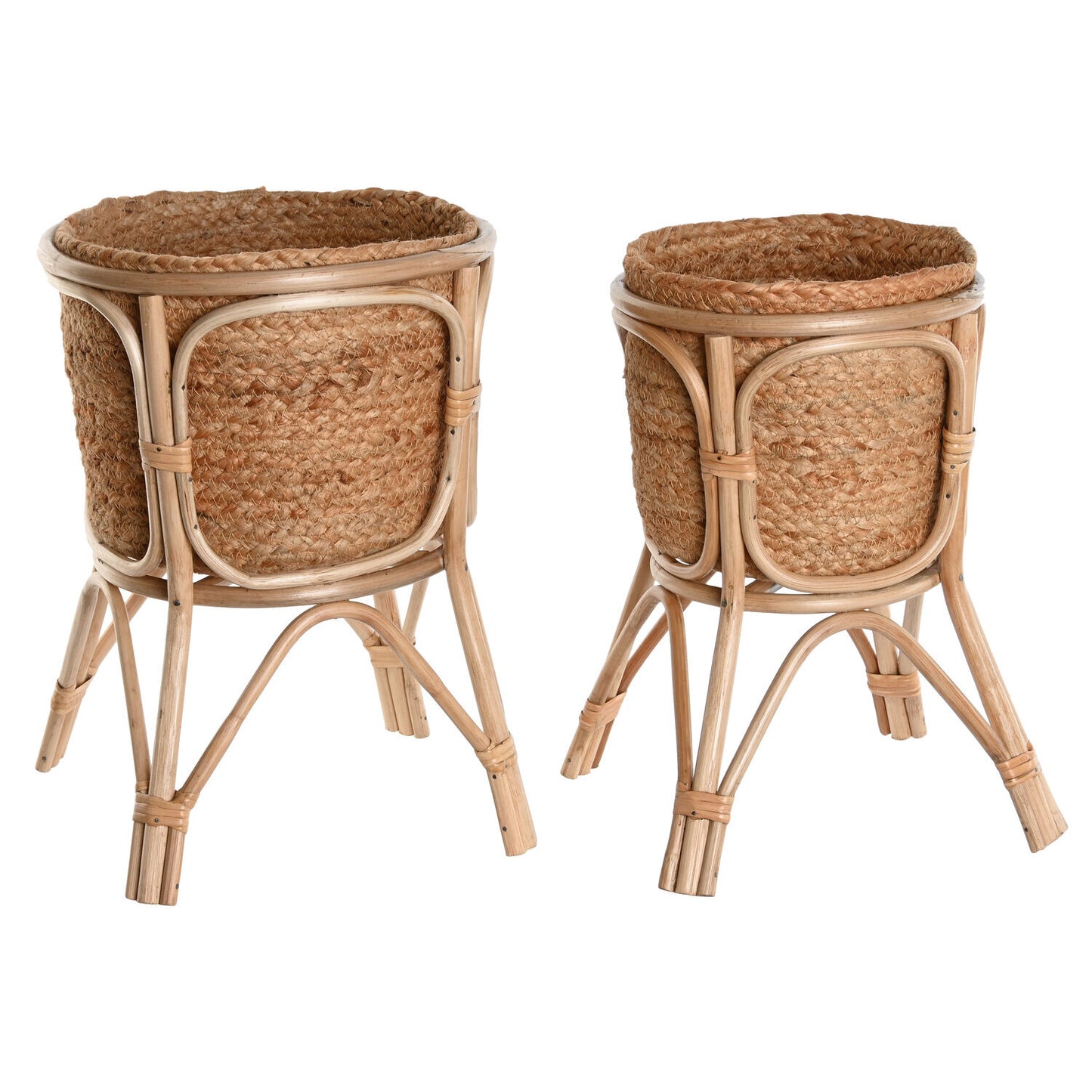MACETERO SET 2 MIMBRE FIBRA 28X28X38 NATURAL