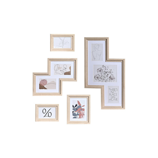 MARCO FOTO SET 5 MDF CRISTAL 40X1:5X50 NATURAL