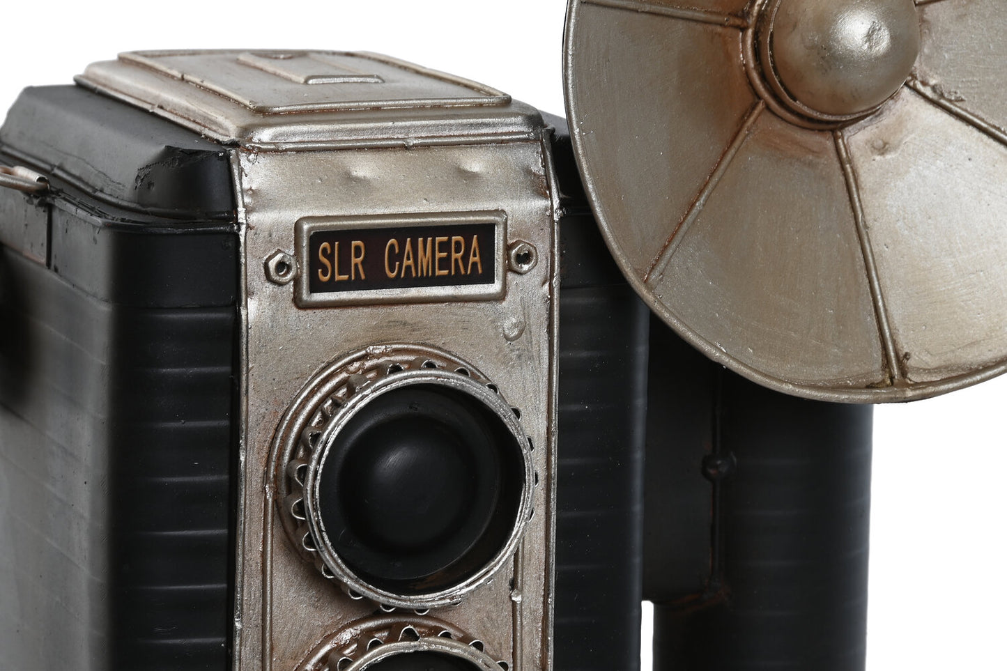 FIGURA METAL 25X14X24 CAMARA DE FOTOS NEGRO