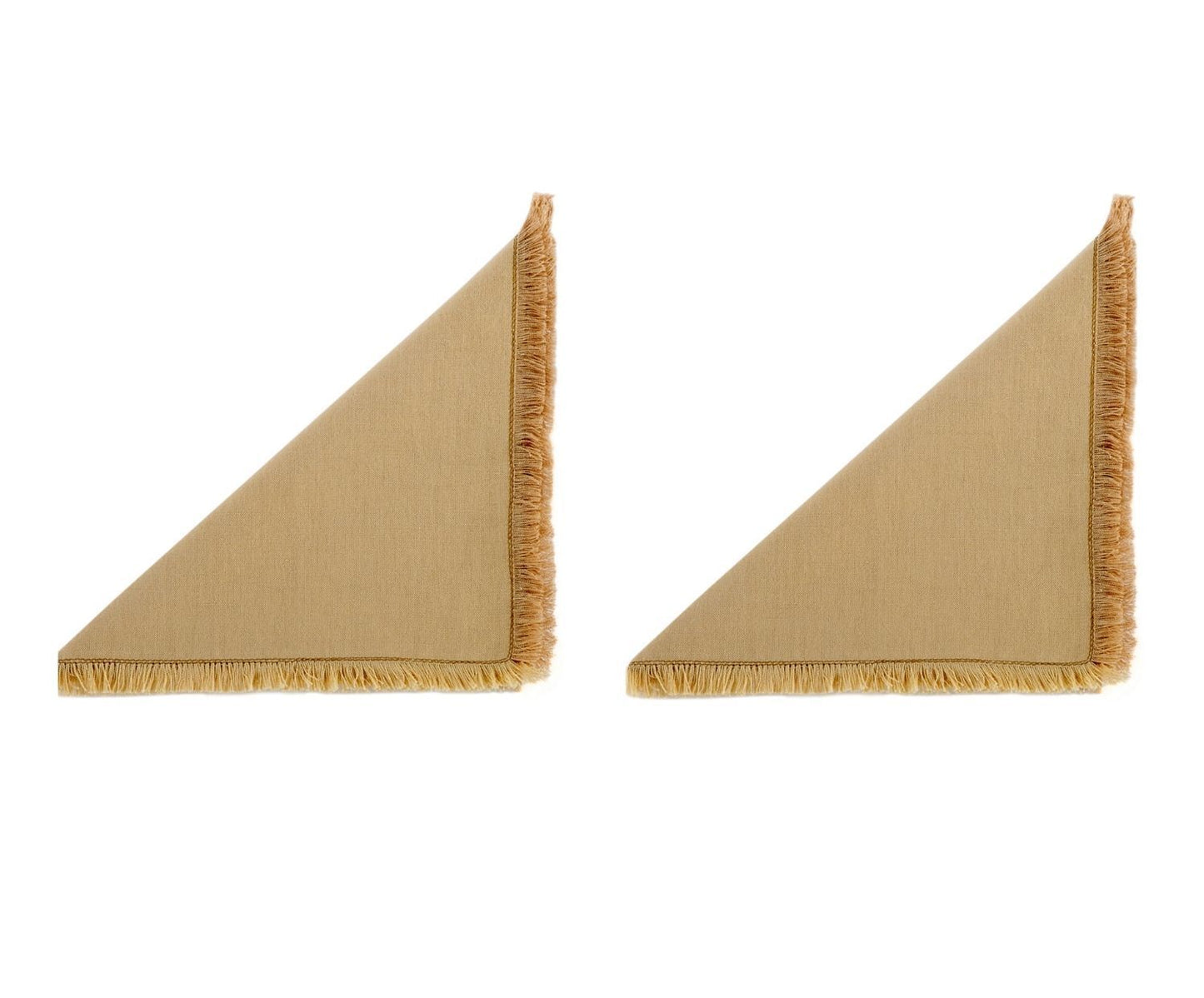 S/2 SERVILLETAS FLECOS BEIGE 40X40