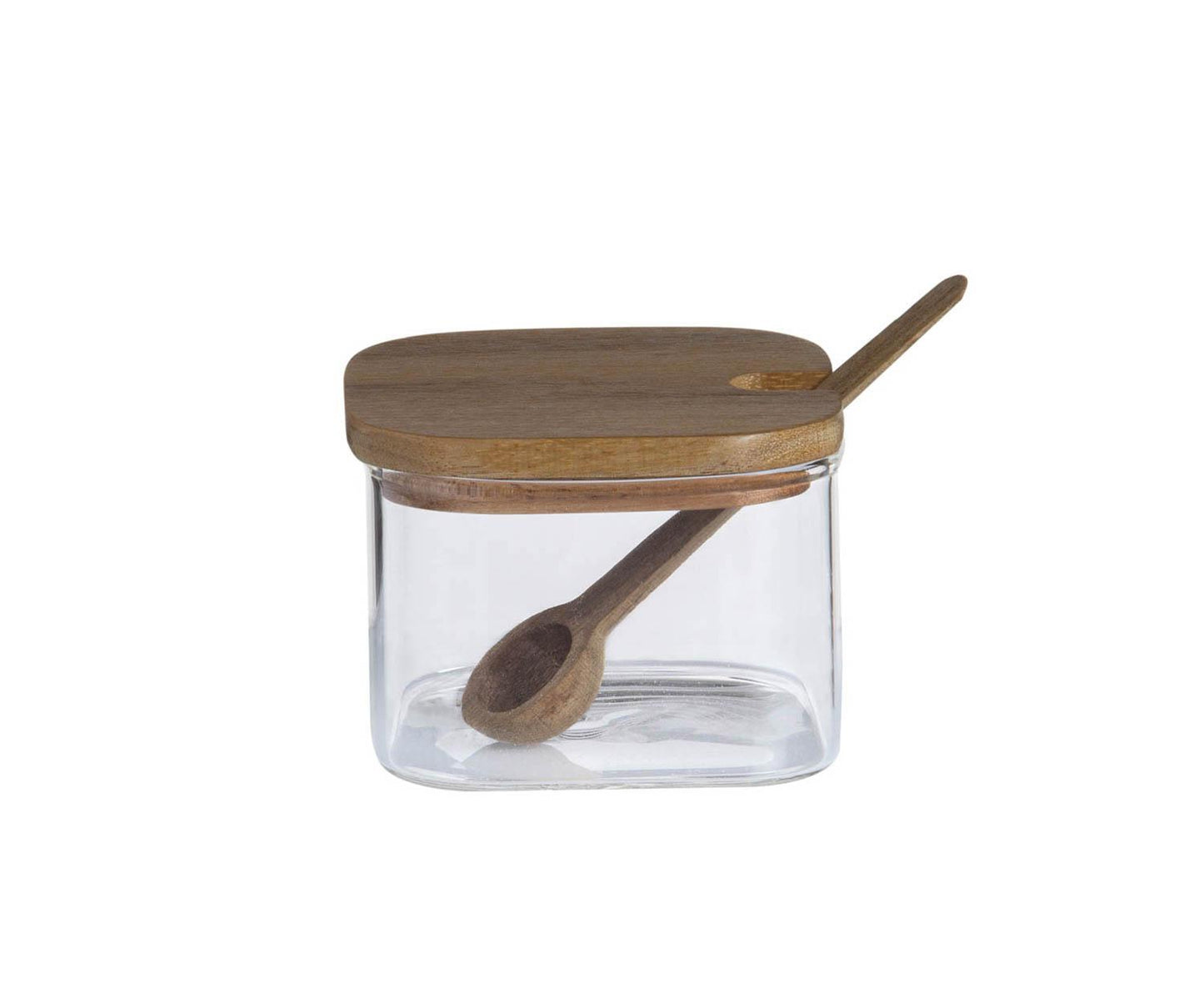S/3 TARROS VIDRIO C/CUCHARA ACACIA