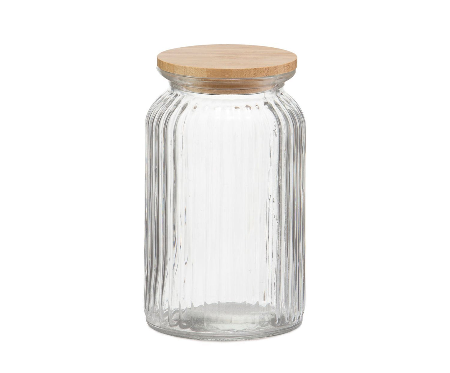 BOTE COCINA VIDRIO BAMBÚ 1200ML