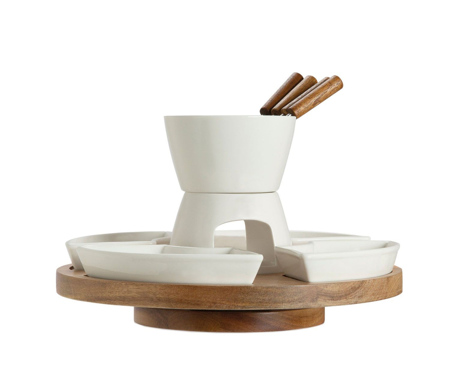 FONDUE GIRATORIA PORCELANA/ACACIA