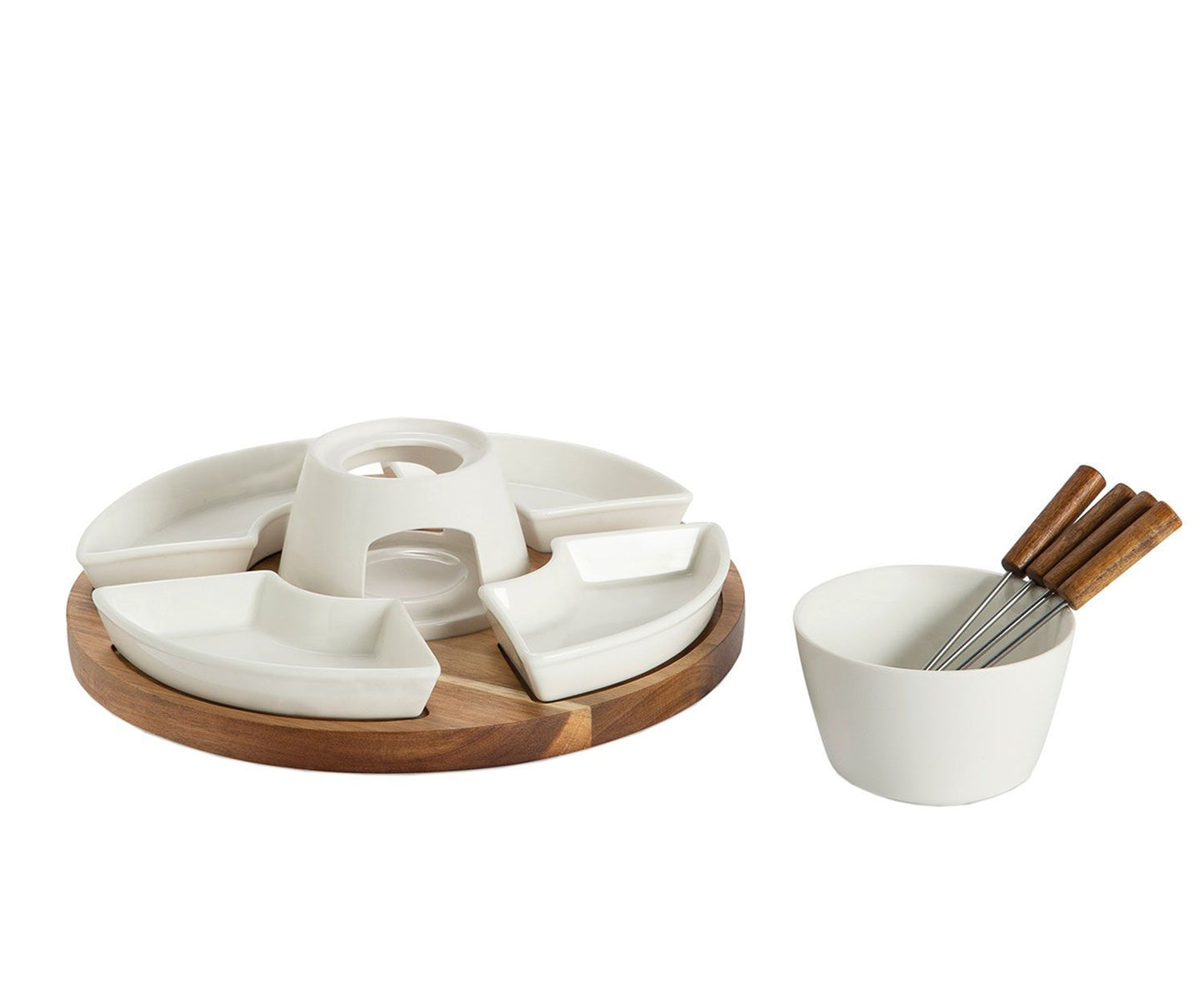 FONDUE GIRATORIA PORCELANA/ACACIA