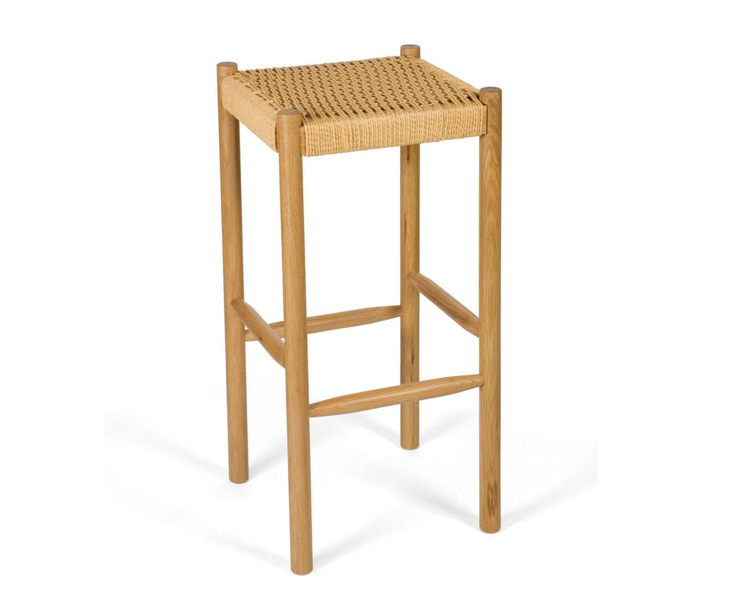 TABURETE MADERA ROBLE 35X35X75 CM