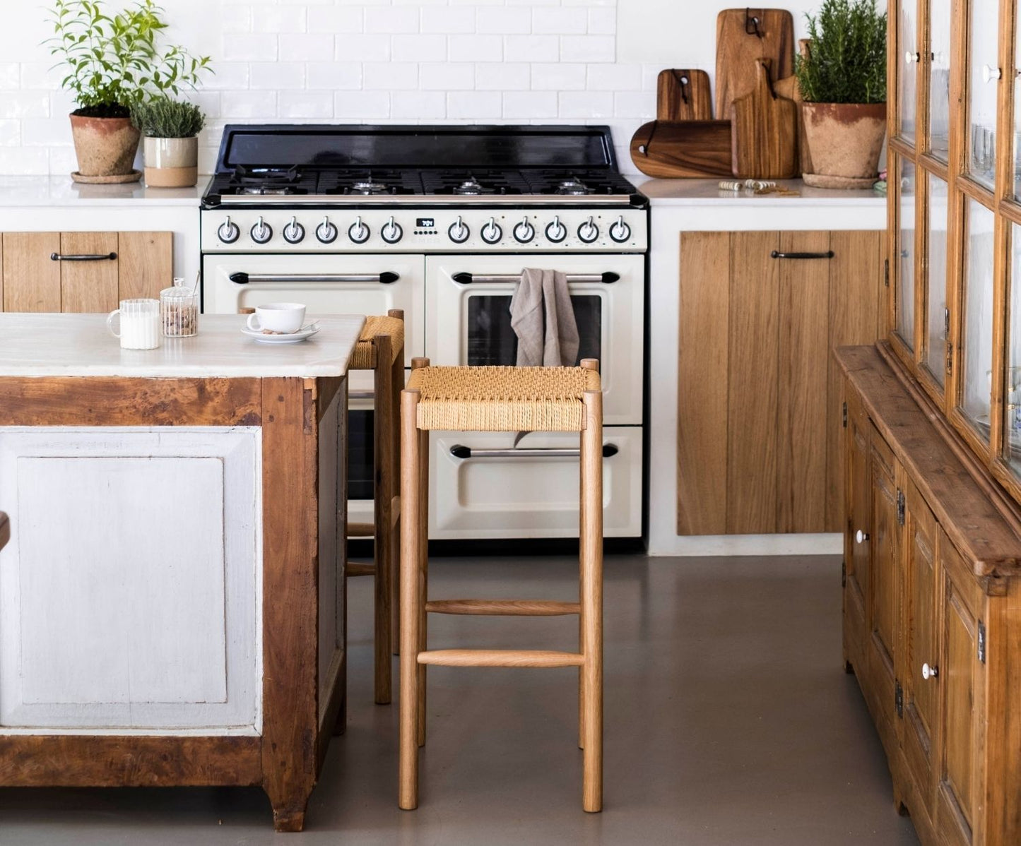 TABURETE MADERA ROBLE 35X35X75 CM