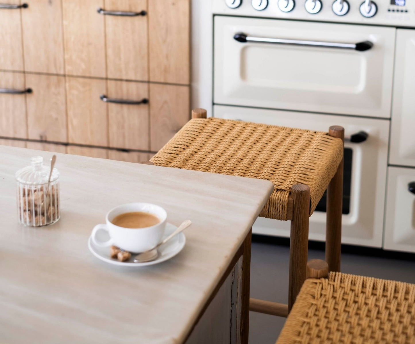 TABURETE MADERA ROBLE 35X35X75 CM