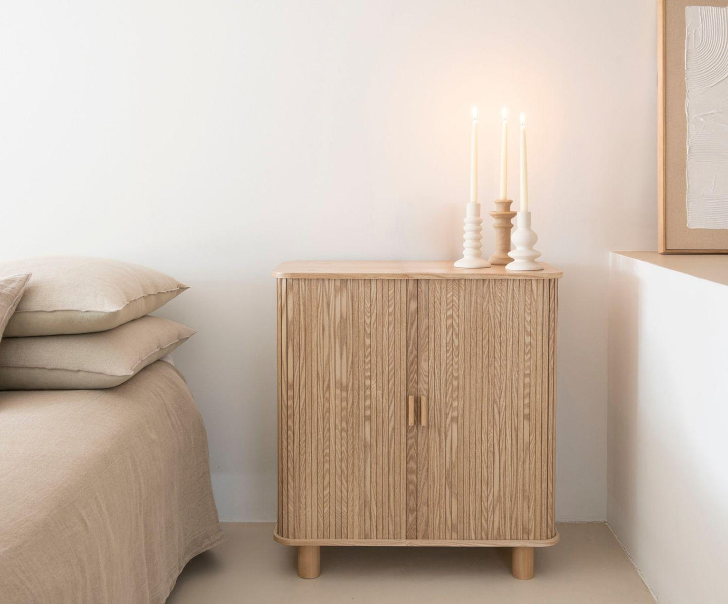 ARMARIO DE FRESNO Y PINO 80X40X85CM