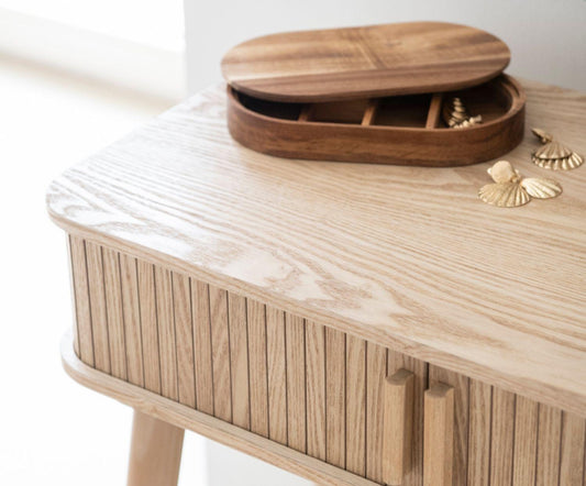 TOCADOR DE FRESNO Y PINO 70X40X126