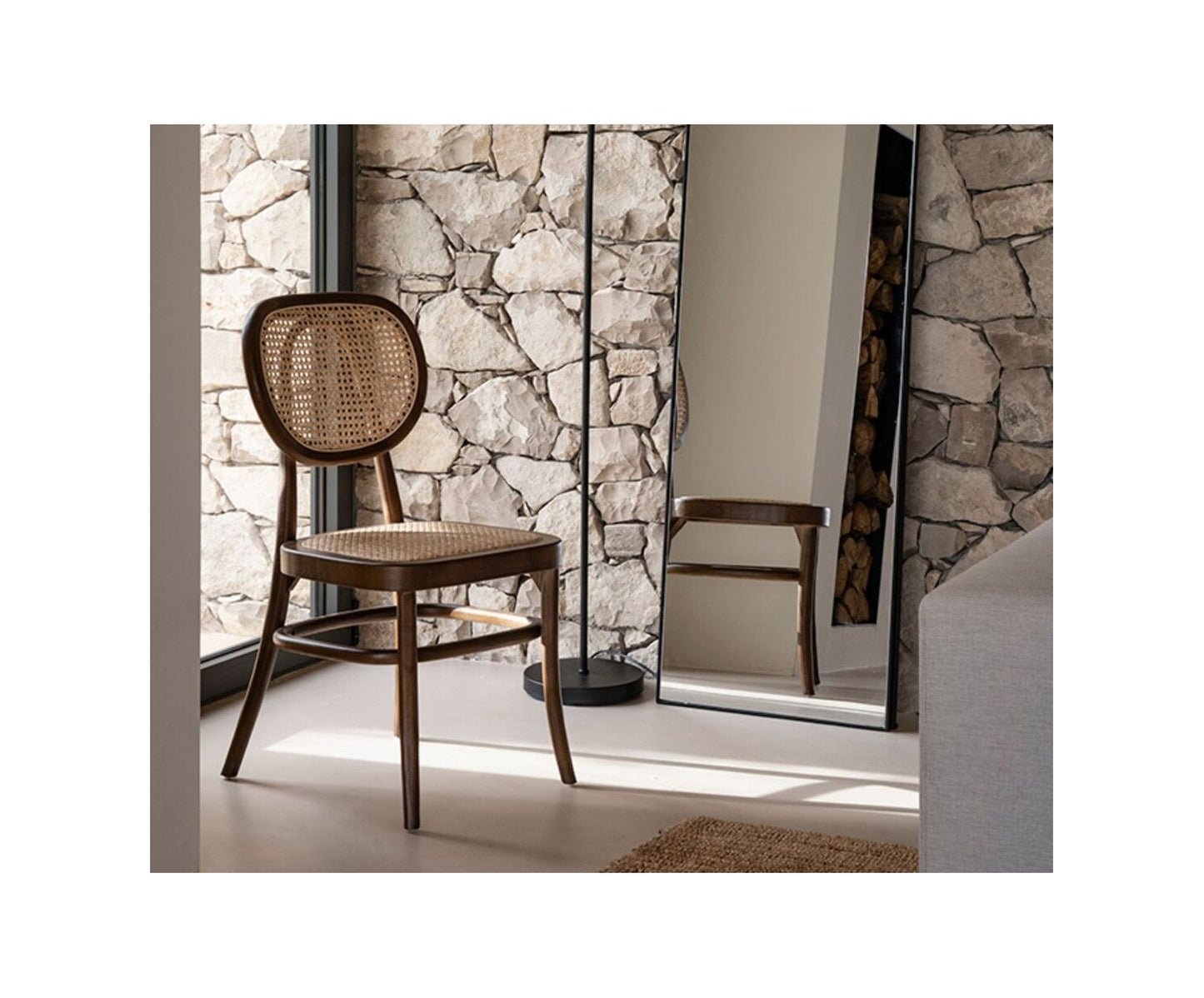 SILLA ELOISE OLMO OSCURO 45X40X85CM