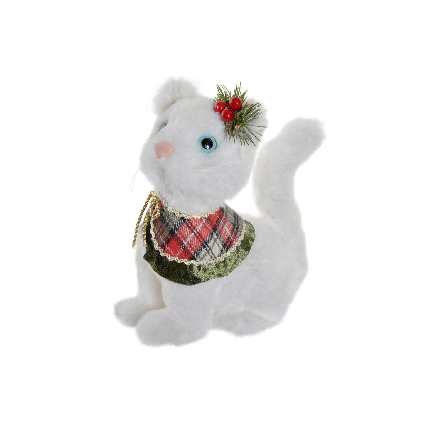 FIGURA POLIESTER POREXPAN 19X10X20 GATITO BLANCO