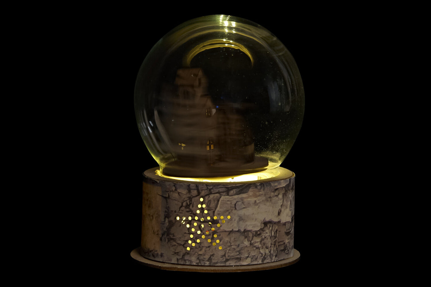 DECORACION LUMINOSA LED CRISTAL 12X12X17 NATURAL