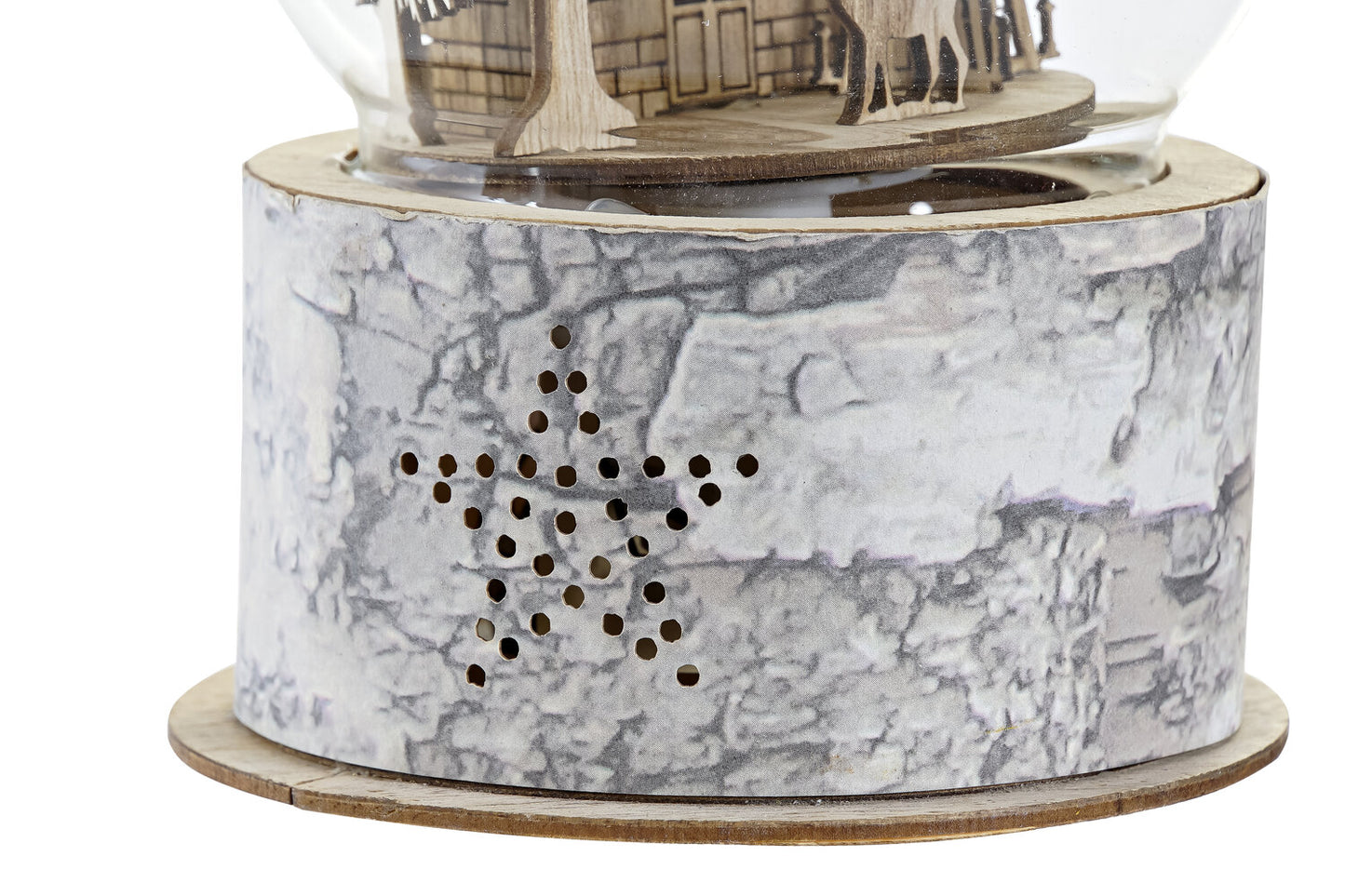 DECORACION LUMINOSA LED CRISTAL 12X12X17 NATURAL