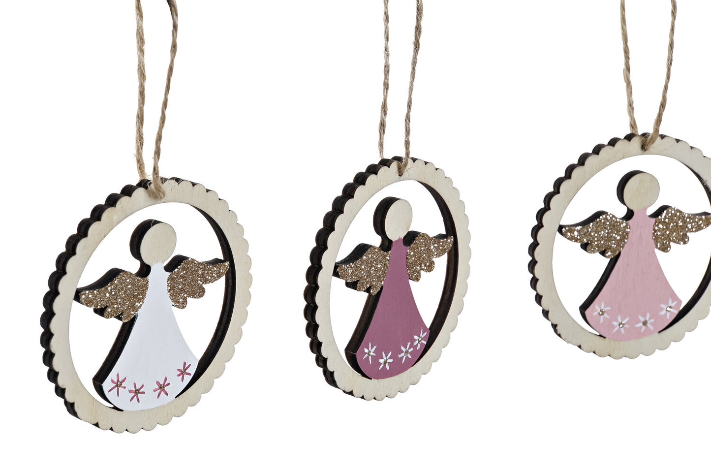 DECORACION COLGANTE SET 12 MADERA 21X8:5X2 ARBOL