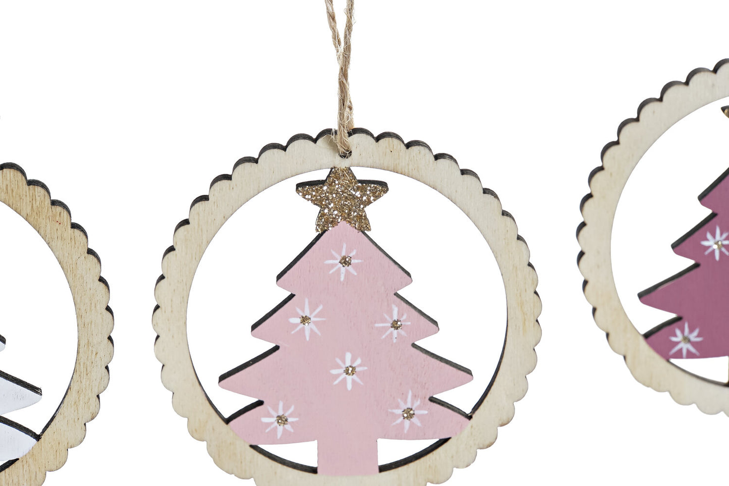 DECORACION COLGANTE SET 12 MADERA 21X8:5X2 ARBOL