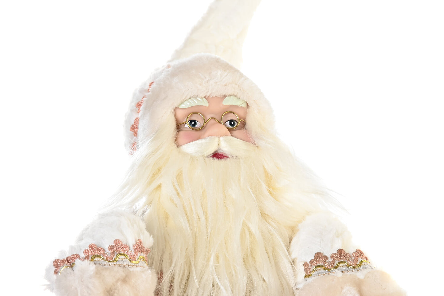 FIGURA POLIESTER MADERA 42X22X50 TRINEO ROSA