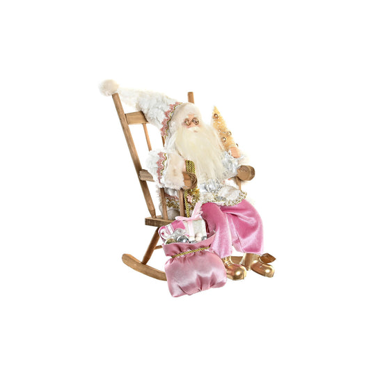 FIGURA POLIESTER MADERA 23X25X35 SILLA ROSA