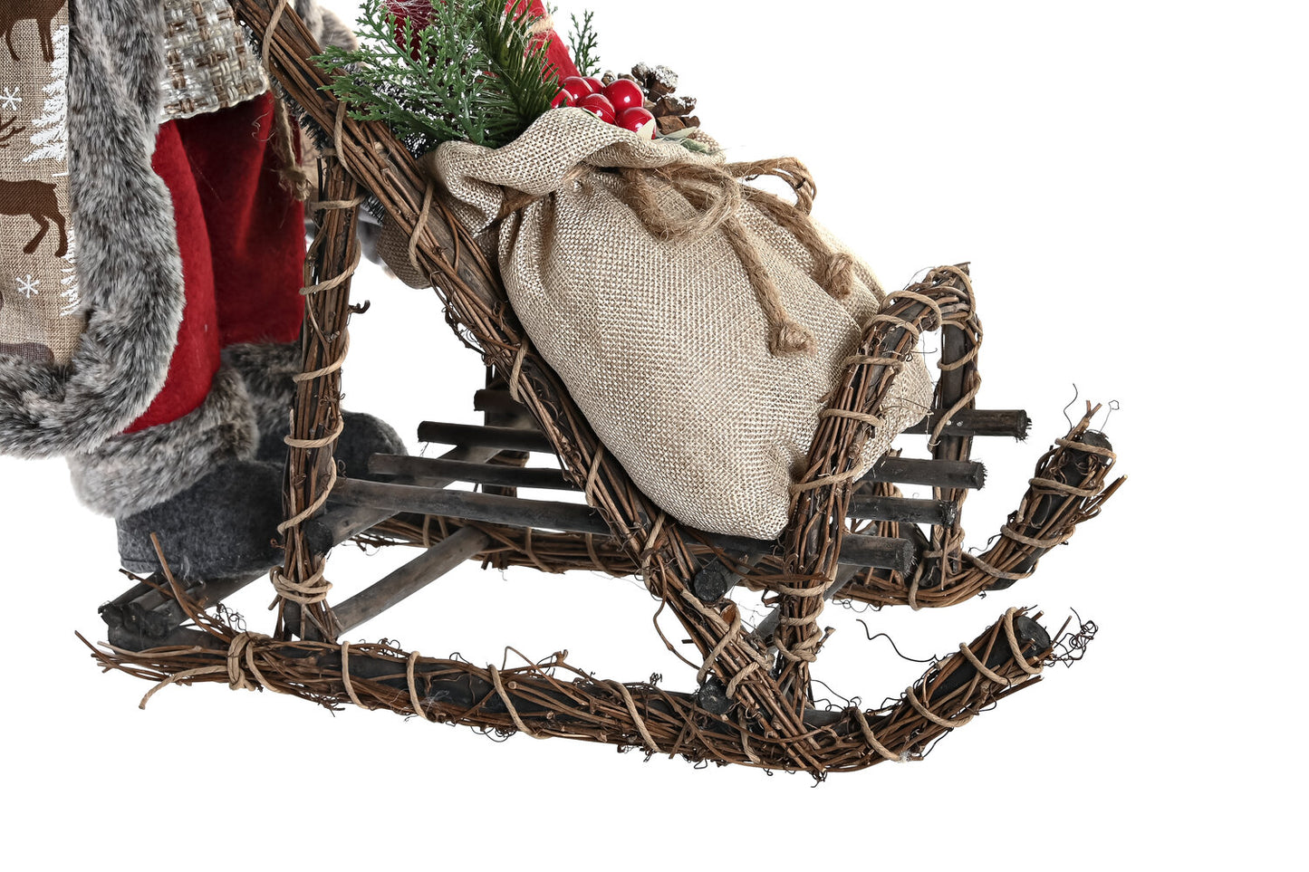 FIGURA POLIESTER MADERA 42X22X48 ROJO