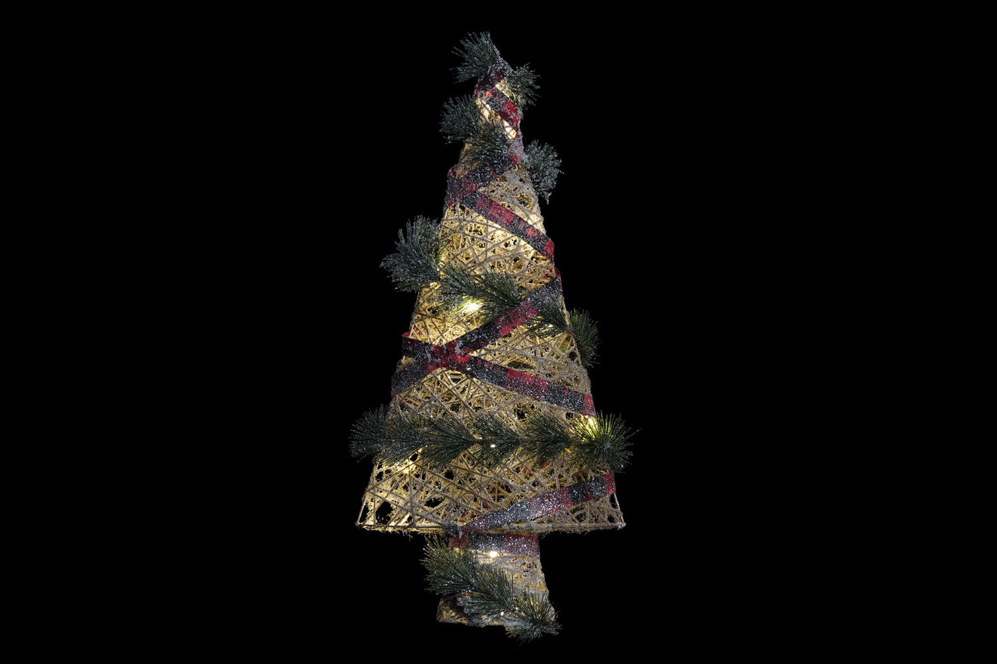 ARBOL LED RATAN 40X15X60 3AA NEVADO NATURAL