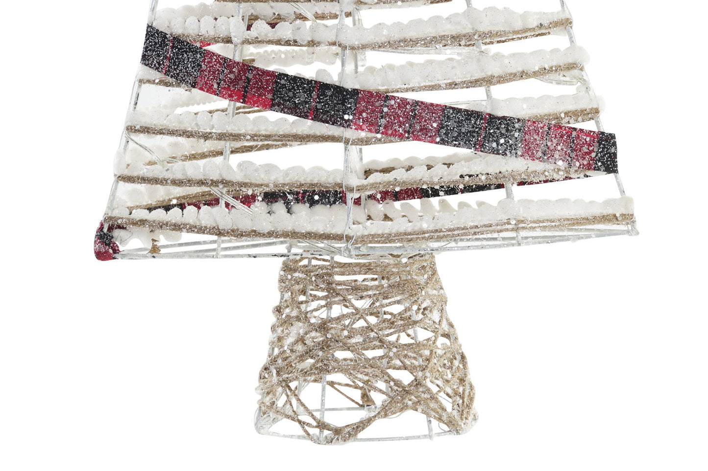 ARBOL LED RATAN 29X12X60 3AA PLATEADO NATURAL