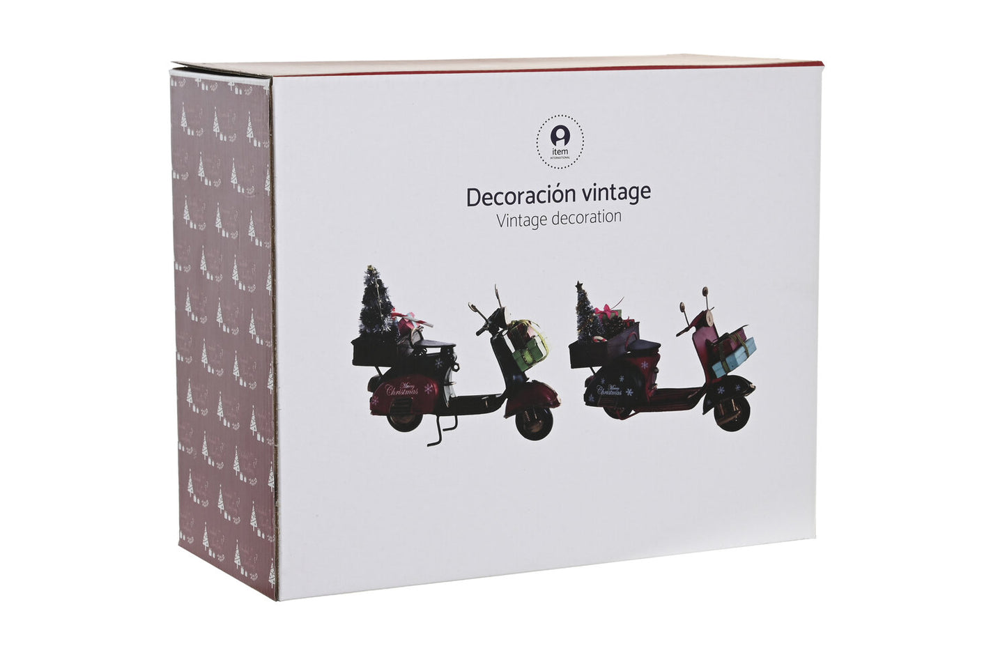 VEHICULO DECORACION METAL 26:5X10:5X20 ARBOL Y REG