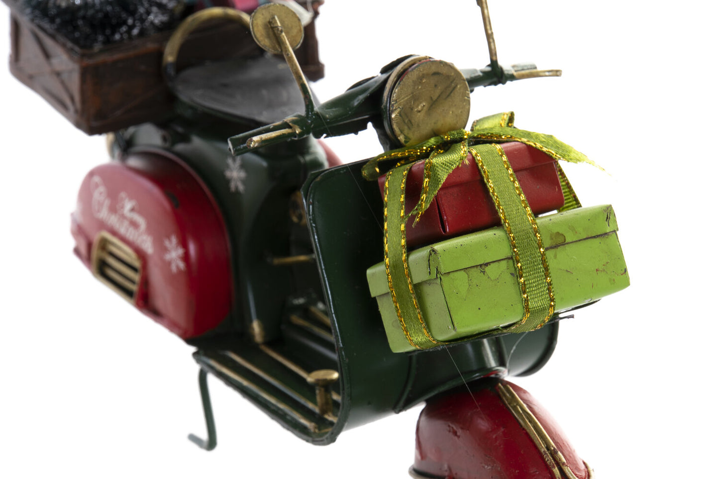 VEHICULO DECORACION METAL 26:5X10:5X20 ARBOL Y REG