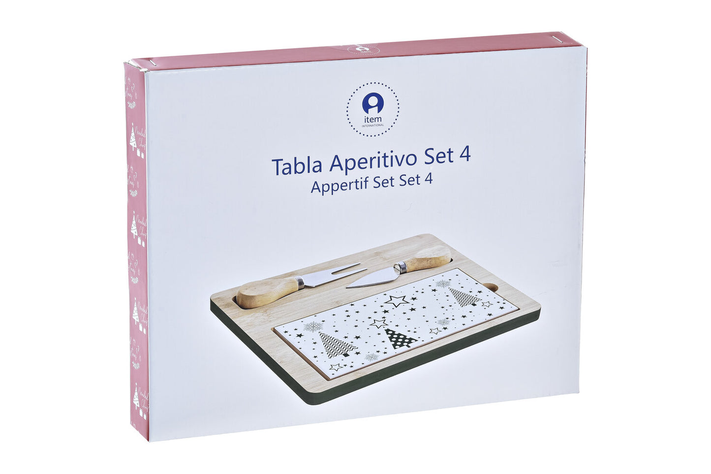 TABLA APERITIVO SET 4 BAMBU GRES 24:5X20X1:2 VERDE