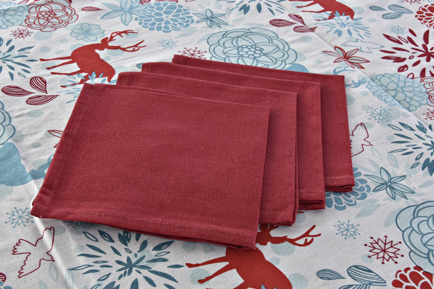 MANTEL SET 5 ALGODON 150X150X0:2 4SERV RENO