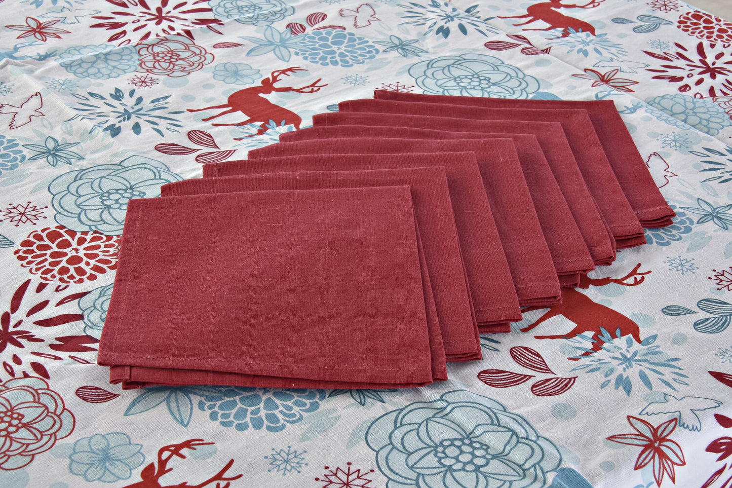 MANTEL SET 9 ALGODON 150X250X0:2 8SERV RENO