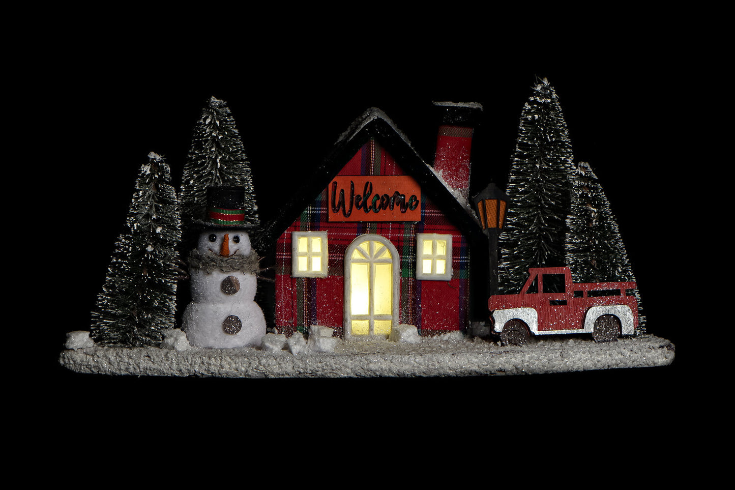 DECORACION LUMINOSA LED POREXPAN 38X15X21 CASA