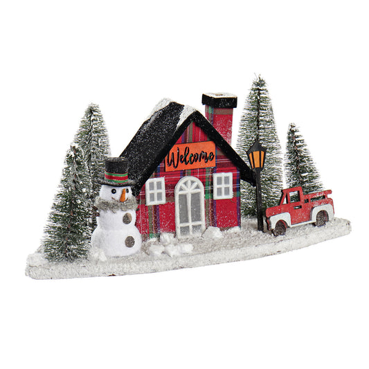 DECORACION LUMINOSA LED POREXPAN 38X15X21 CASA