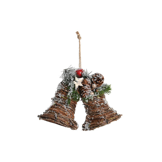 DECORACION COLGANTE RATAN PIÑAS 25X12X15 CAMPANAS