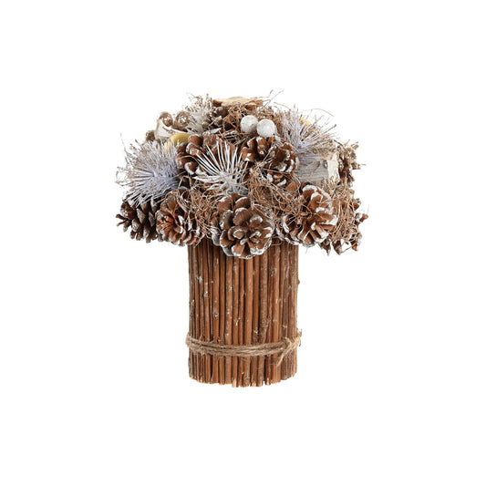 CENTRO MESA PIÑA NATURAL 18X18X22 RAMO DORADO