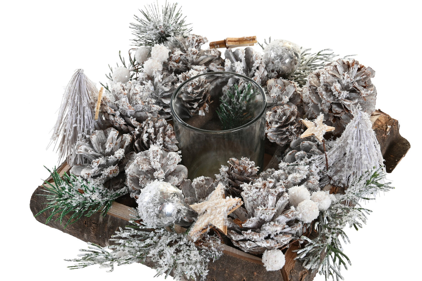 PORTAVELA ABEDUL CRISTAL 20X20X12:5 NEVADO NATURAL