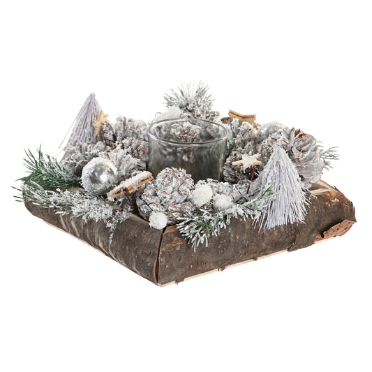 PORTAVELA ABEDUL CRISTAL 20X20X12:5 NEVADO NATURAL