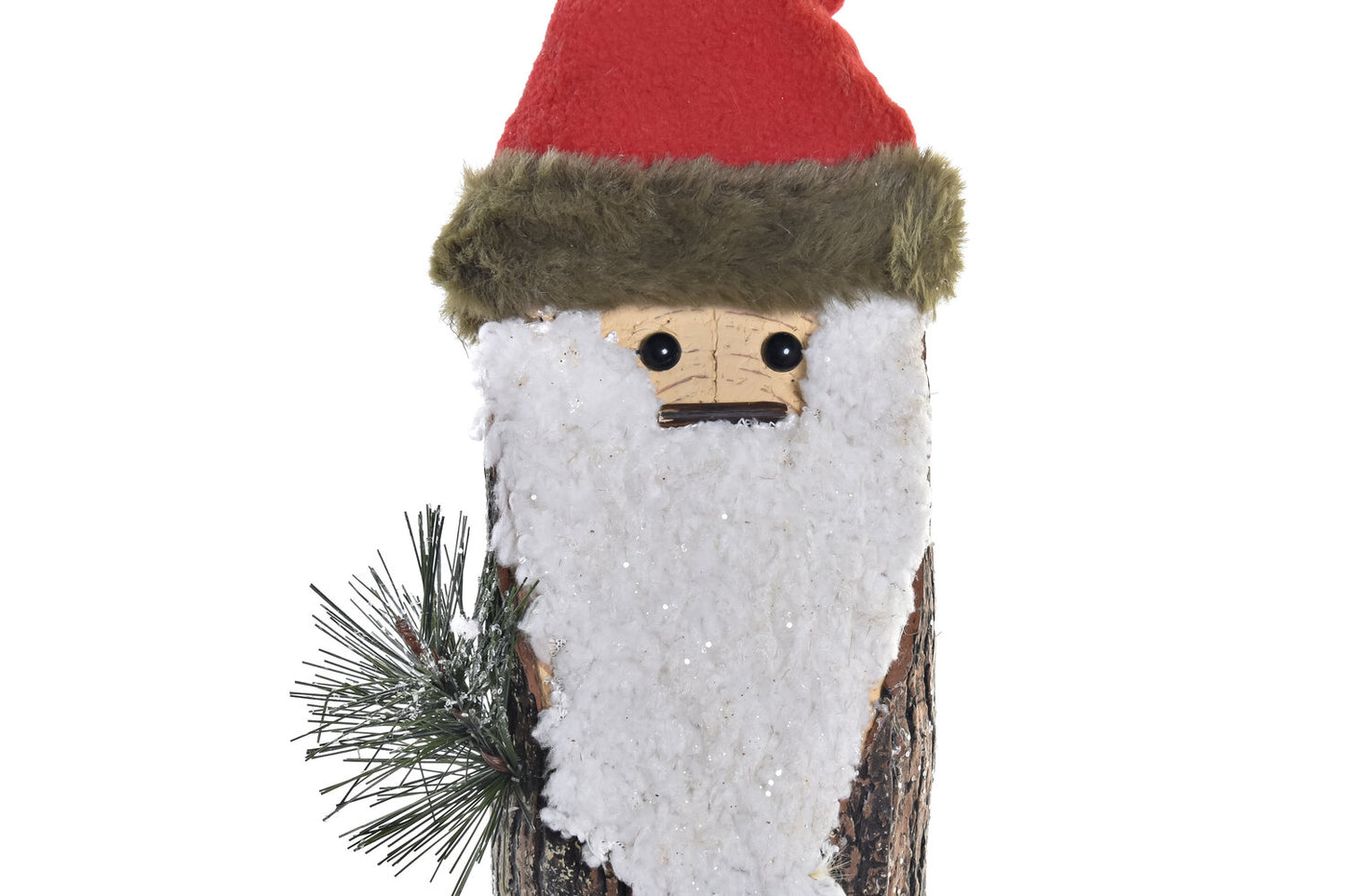 FIGURA ABEDUL PURPURINA 12X9X35 PAPA NOEL NATURAL