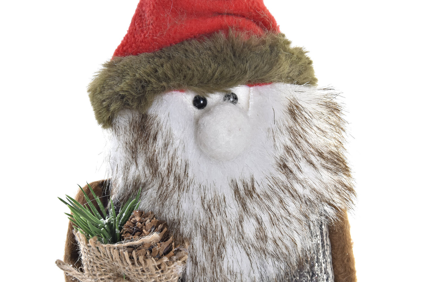 FIGURA ABEDUL PURPURINA 15X8X23 PAPA NOEL NATURAL