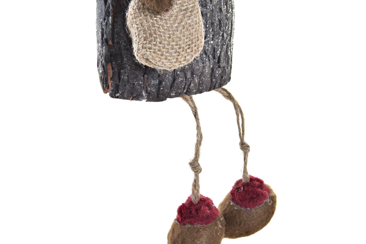 FIGURA ABEDUL PURPURINA 15X8X23 PAPA NOEL NATURAL