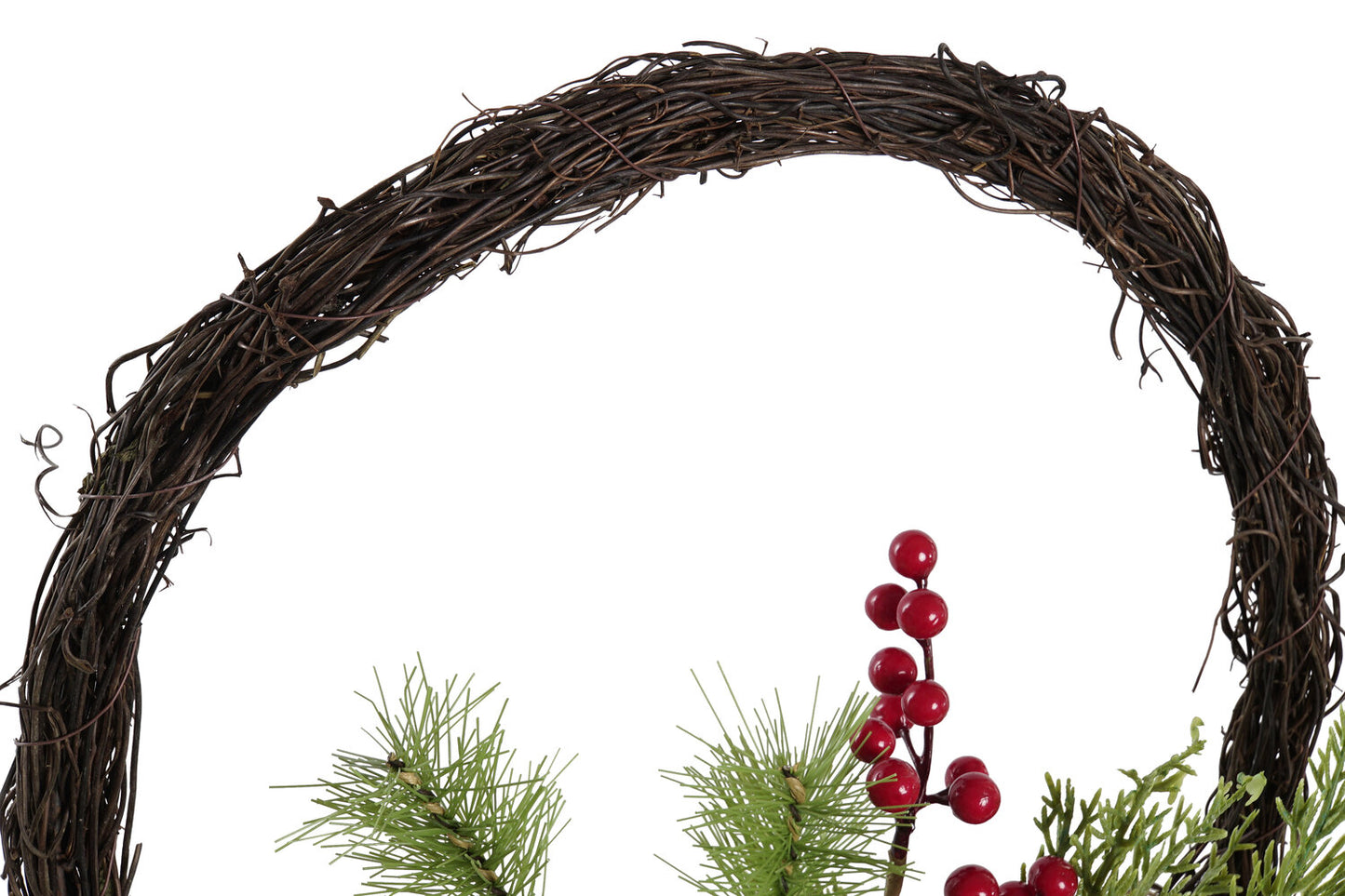 DECORACION PARED PVC RATAN 30X10X40 CESTA MUERDAGO