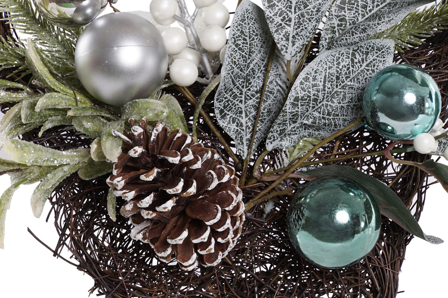 DECORACION PARED PVC RATAN 30X10X40 CESTA AZUL